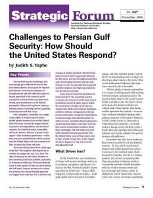 Challenges to Persian Gulf security : how should the United States respond?