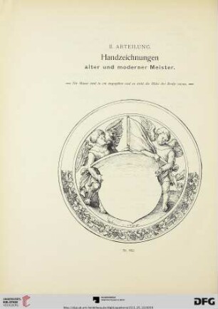 Handzeichnungen Alter und Moderner Meister (Nr. 819-879)