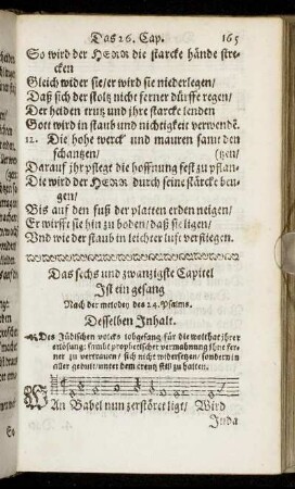 Das sechs und zwantzigste Capitul. - Das dreissigste Capitul.