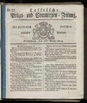 Nr. 25, Sonnabend den 26sten Maerz. 1814