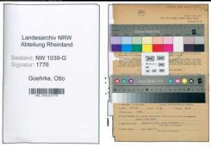 Entnazifizierung Otto Goehrke , geb. 01.12.1907 (Postbeamter)