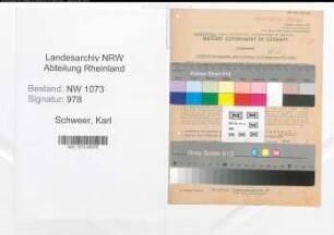 Entnazifizierung Karl Schweer , geb. 04.07.1890 (Kulturamtsvorsteher)