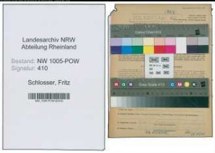 Entnazifizierung Fritz Schlosser , geb. 17.01.1908 (Schlosser)