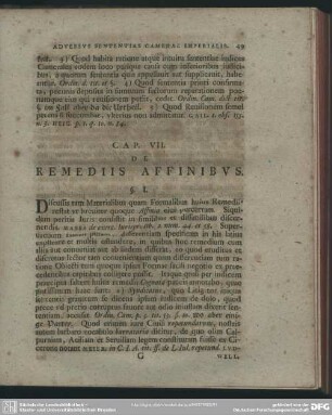 Cap. VII. De Remediis Affinibus