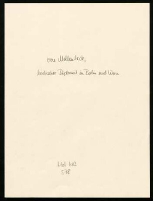 Brief von Mollenbeck an Robert von Mohl