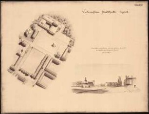 Staatstheater Kassel: (Lichtpause von Inv.Nr. 35784): Isometrie Standpunkt 3