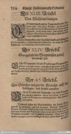 Der XLIV. Artickel. Was gestalt der Bergmeister zubüssen macht hat.