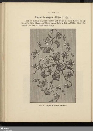 Stickerei für Wappen, Kästchen