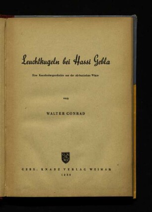 Leuchtkugeln bei Hassi Gebla : eine Kamelreitergeschichte aus der afrikanischen Wüste