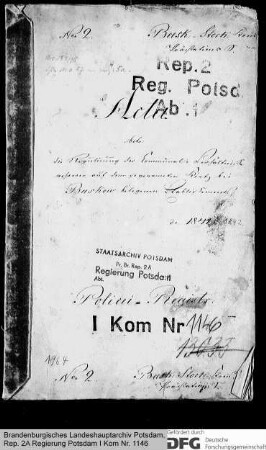 Regulierung der Kommunalverhältnisse mehrerer auf dem sogenannten Kietz bei Beeskow gelegenen Etablissements