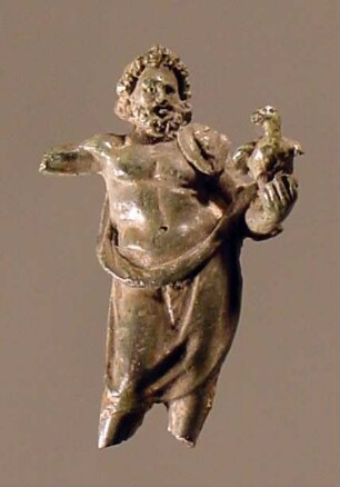 Sehr kleine römische Jupiterfigur von Relief