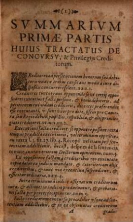 Tractatus de concursu et privilegiis creditorum in bonis debitoris et de praelationibus eorum ...