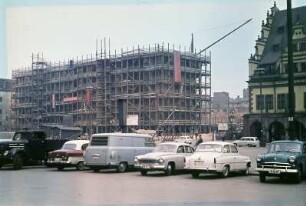 Baustelle Ecke Katharinenstraße/Salzgäßchen am Markt Leipzig : Blickrichtung Nordosten