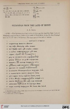 20: Gleanings from the land of Egypt, [6]