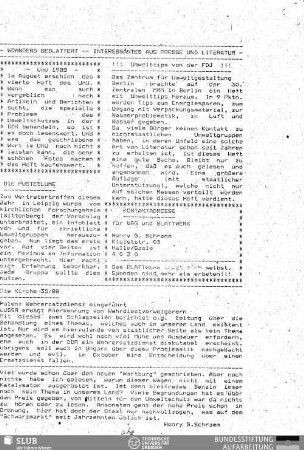 Woanders geblättert - Interessantes aus Presse und Literatur