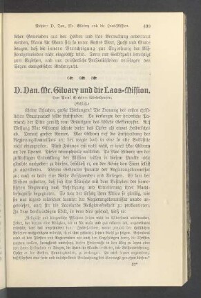 D. Dan. Mr. Silvary und die Laos-Mission (Schluß)