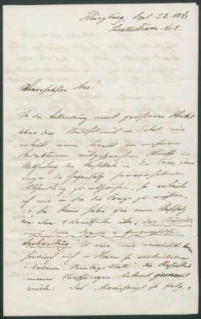 Hermann und Emil von Schlagintweit, gemeinsamer Brief