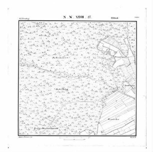 Kartenblatt NW XXVIII 37 Stand 1836