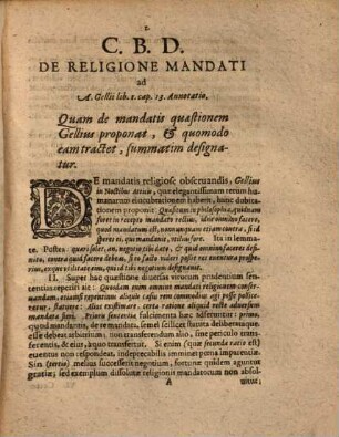 Dissertatio De Religione Mandati : Ad A. Gellii lib. 1, cap. 13.
