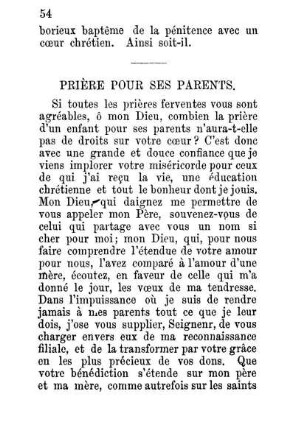 Prière Pour Ses Parents.