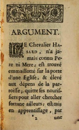Mémoires Du Chevalier Hasard