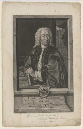 Bildnis des Joannes Matthias Gesnerus