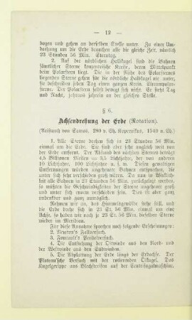 6. Achsendrehung der Erde (Rotation)