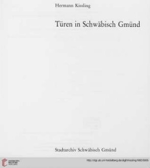 Türen in Schwäbisch Gmünd
