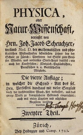 Physica, oder Natur-Wissenschaft, 2