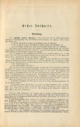 Erster Abschnitt. Einleitung