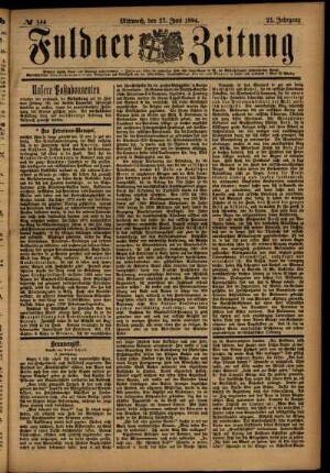 Ausgabe vom Mittwoch, den 27. Juni 1894.