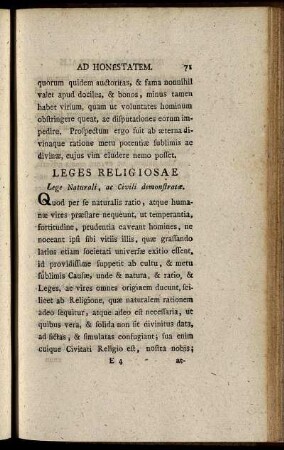 Leges Religiosæ Lege Naturali, ac Civili demonstratæ