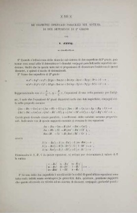 Dé diametri conjugati paralleli nel sistema di due superficie di 2° grado.