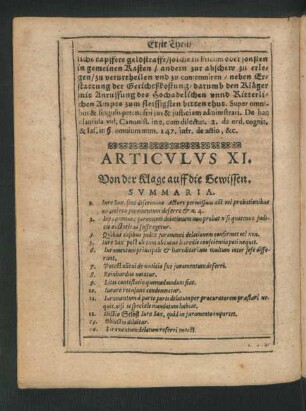 Articulus XI. - Articulus XX.