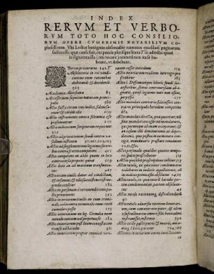 Index Rerum Et Verborum Toto Hoc Consiliorum [...]