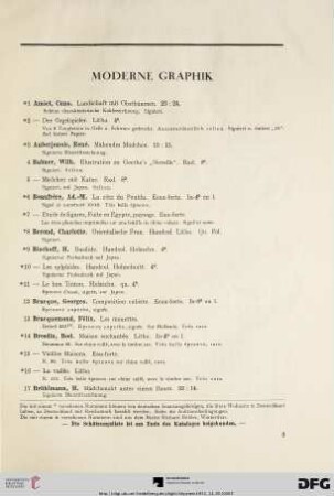 Moderne Graphik (Nr. 1-70)