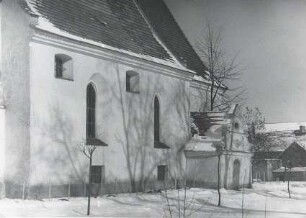 Kirche in Schleife : Bauwesen - Kirchen. Ort: Slepo / Schleife. Kirche. Seitenansicht.