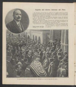 Sepelio del doctor Antonio del Pino