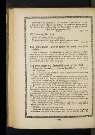 Die Bedingungen des Waffenstillstandes mit der Türkei.