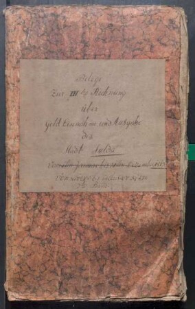 IX A 1 - Alte Stadtrechnungen (1813)