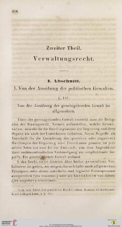 Zweiter Theil: Verwaltungsrecht