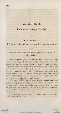 Zweiter Theil: Verwaltungsrecht