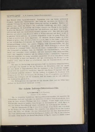 Eine einfache Reibungs-Elektrisiermaschine.