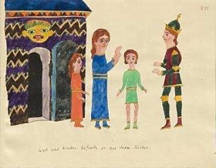 Der Brand des Schlosses - Eine Erzaehlung. Seite 13: Weib und Kinder befreite er aus ihrem Kerker