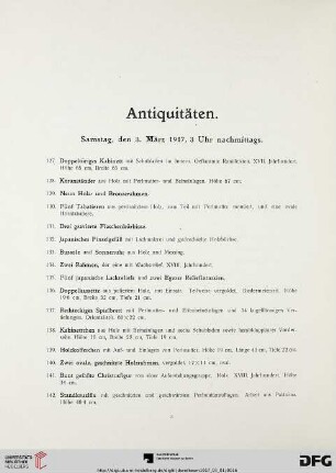 Antiquitäten (Nr. 127-322)