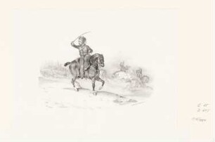 Artillerie Offizier, einen Angriff befehligend, Blatt 7 der Folge "Suite de huit petites Pièces"