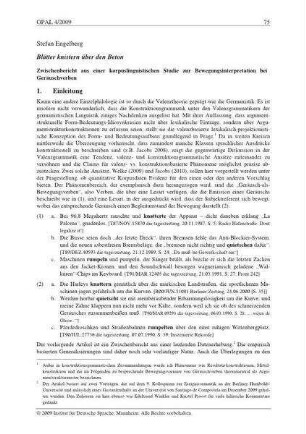 Blätter knistern über den Beton : Zwischenbericht aus einer korpuslinguistischen Studie zur Bewegungsinterpretation bei Geräuschverben