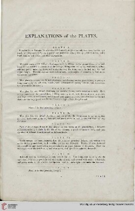 Explanations of the Plates