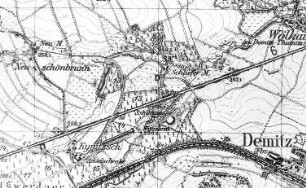 Bischofswerda-Kynitzsch. Schliefermühle, aus: Meßtischblatt, 1:25.000, Sekt. Bischofswerda, Nr. 4851 (RA Görlitz 30/38)