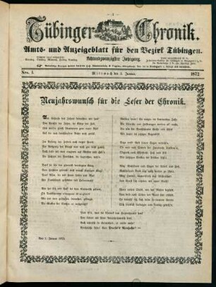 1-20, 3. Januar (Nro. 1) - 10. Januar (Nro. 5)